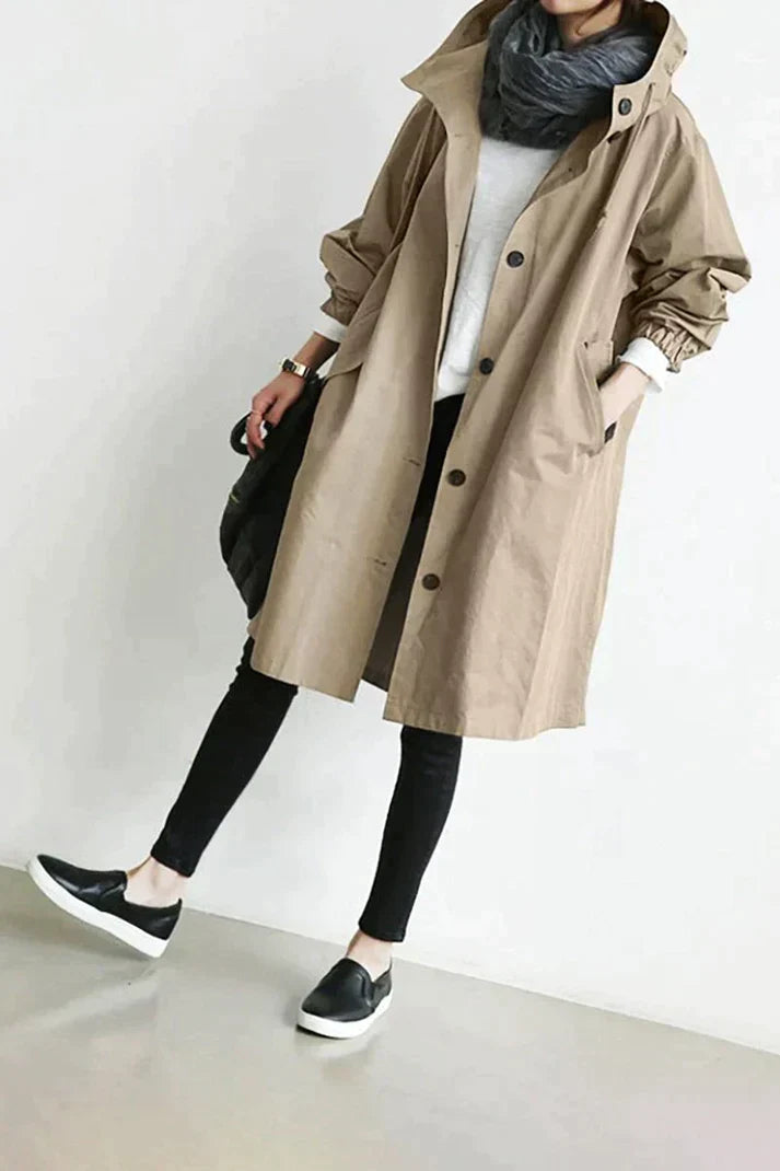 Levoire | Trenchcoat Avec Capuche Beige