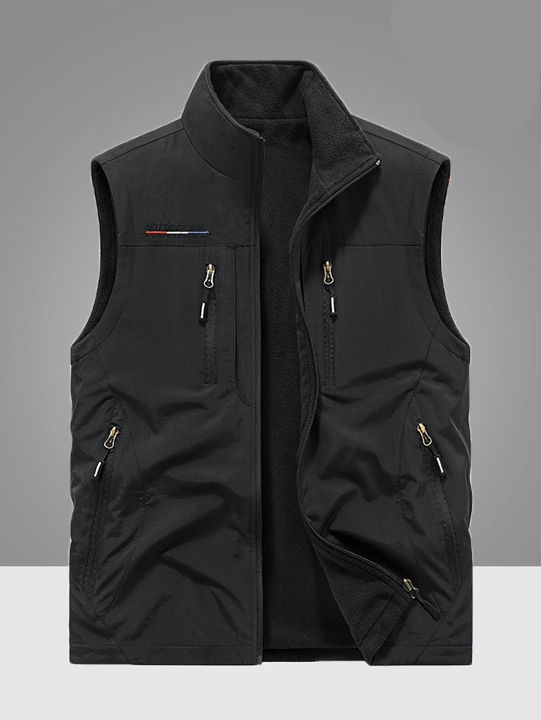 Levoire | Gilet en polaire doublé avec plusieurs poches Noir