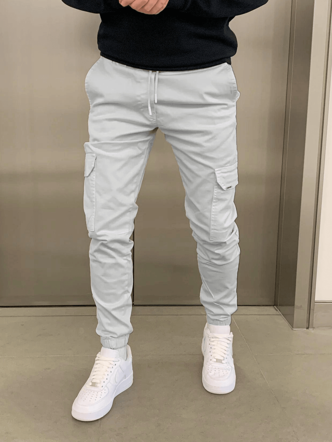Levoire | Pantalon Cargo Jogger - Le Confort Rencontre Le Style Gris clair