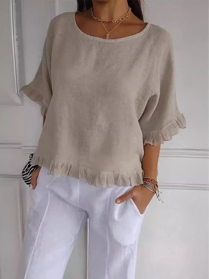 Levoire | Chemise Élégante Et Décontractée Beige