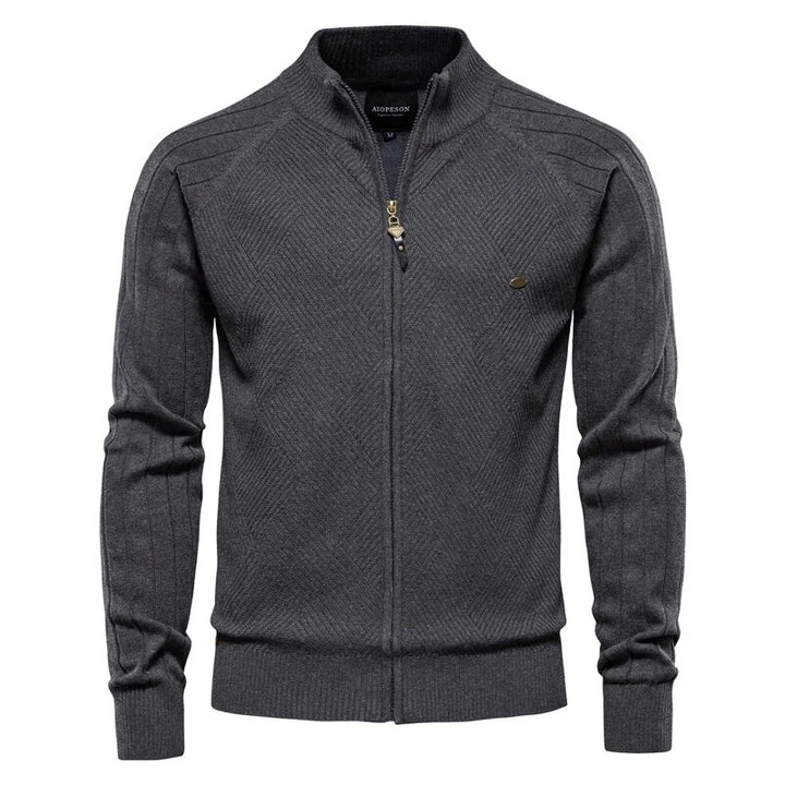 Levoire | Veste À Manches Longues Confortable Avec Fermeture Éclair Gris foncé