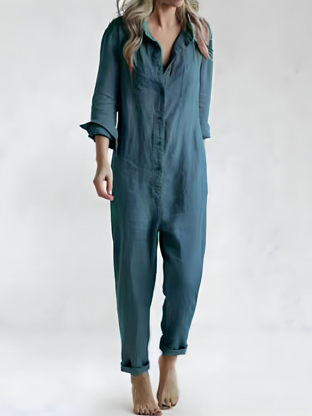 Levoire | Combinaison Femme Lin Bleu