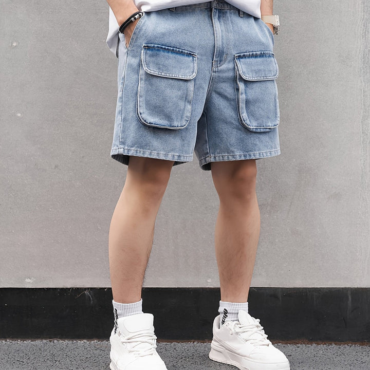 Levoire | Shorts En Denim Forts Pour Hommes Avec Plusieurs Poches