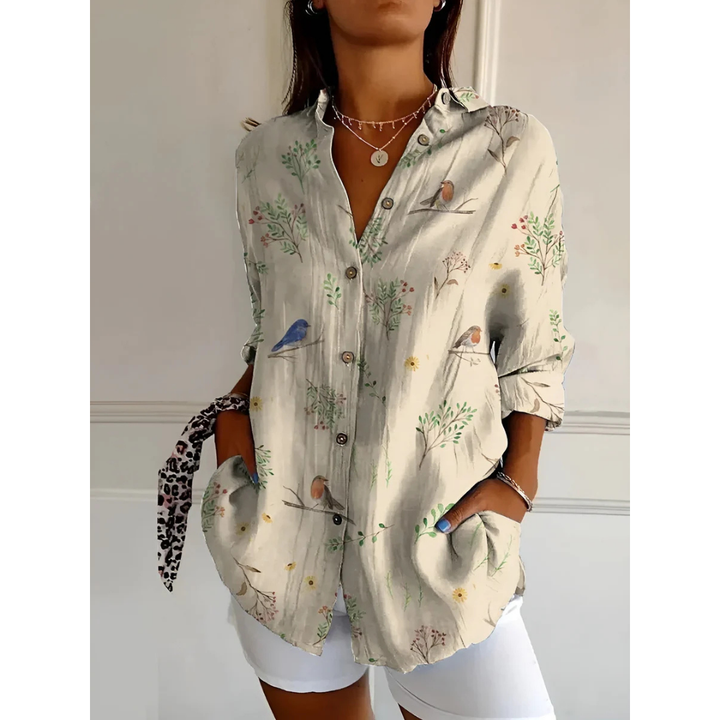 Levoire | Chemise À Manches Longues Imprimée Et Décontractée Pour - Femmes - Boutonnée
