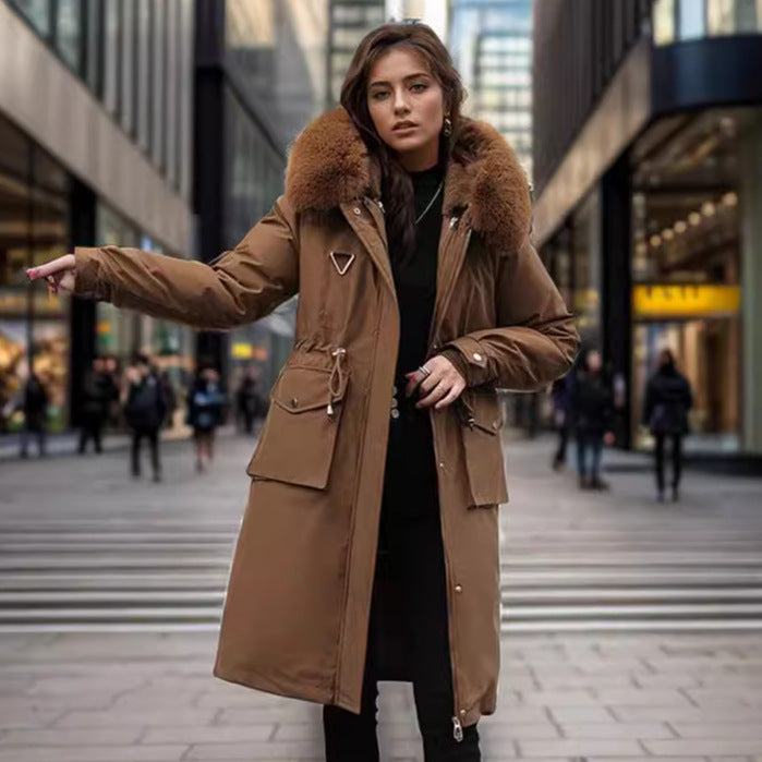 Levoire | Parka Femme Manteau Long En Coton Trenchcoat Braun