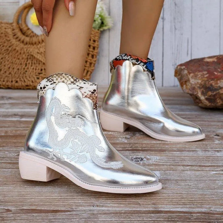 Levoire | Bottes hautes avec talon en boîte Silberdrache