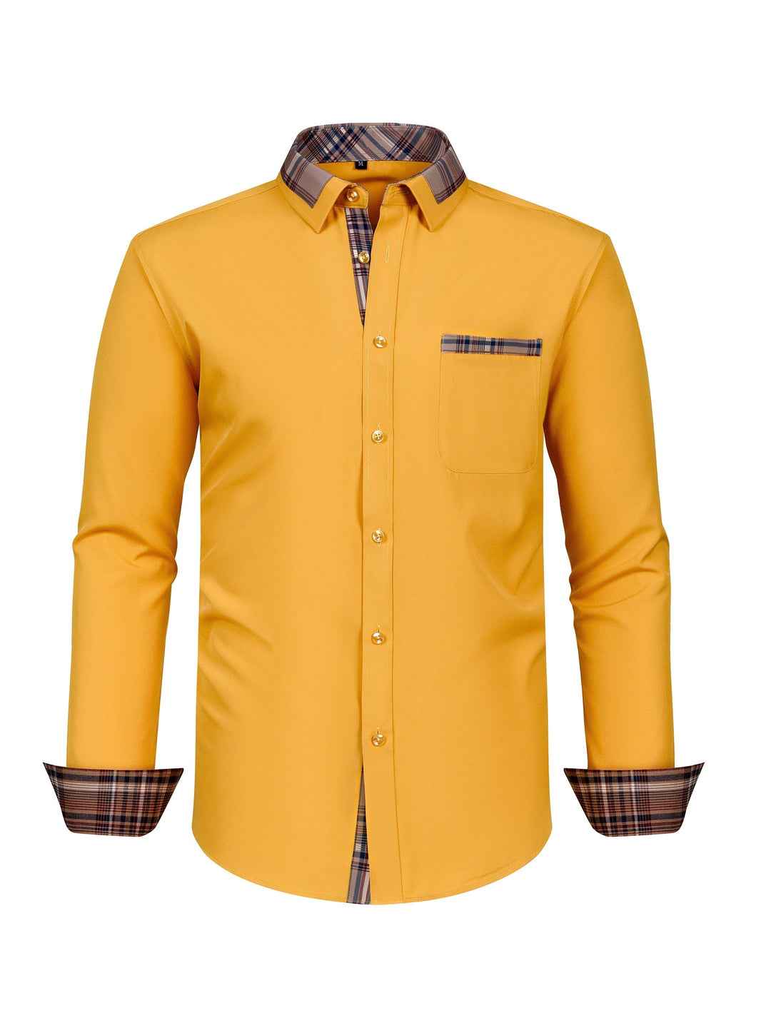 Levoire | Chemise Fine Adaptée Aux Affaires Avec Col À Carreaux Or