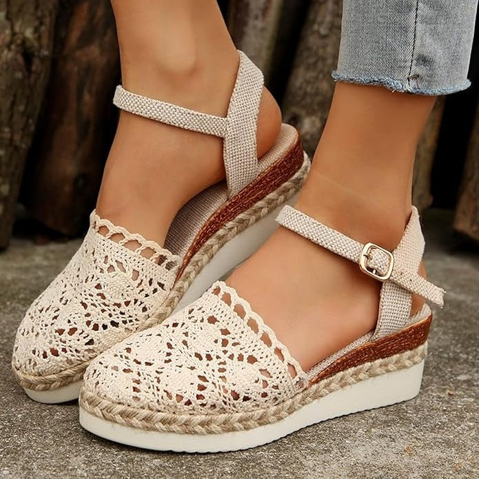 Levoire | Wedges Estivaux Avec Une Touche Boho Beige