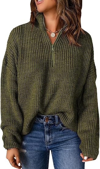 Levoire | Pulls Pour Femmes Élégants Avec Décolleté En V Et Col Polo Vert