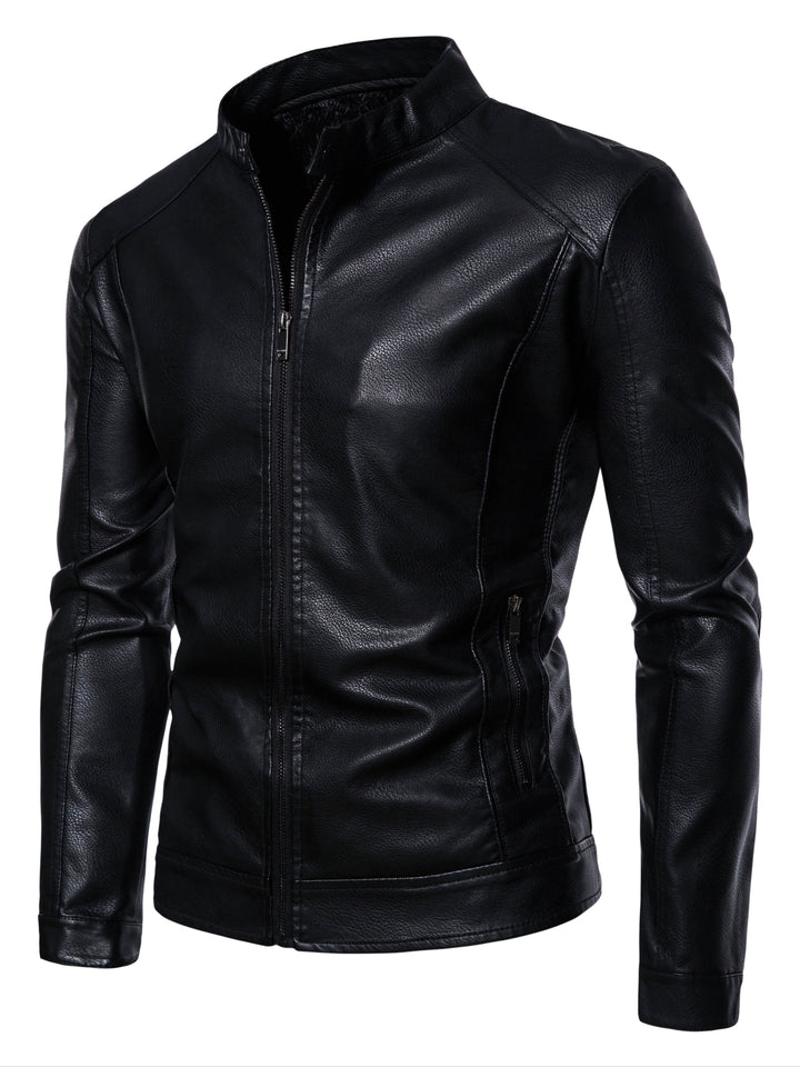 Levoire | Veste En Simili Cuir Pour Hommes Élégante Avec Doublure En Polaire Chaude Noir