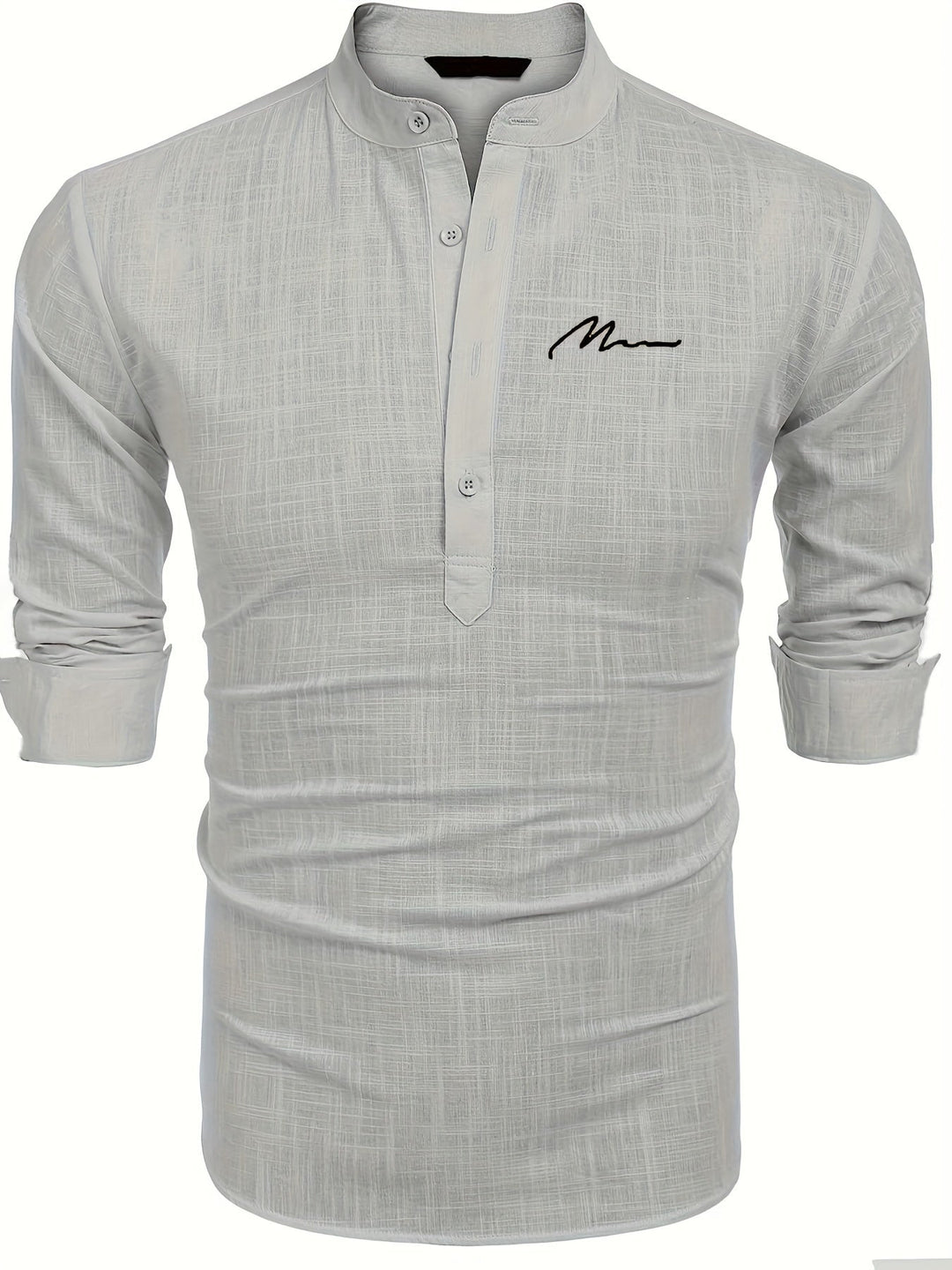 Levoire | Retro Pellavasekoite Henley-Shirt À Manches Longues