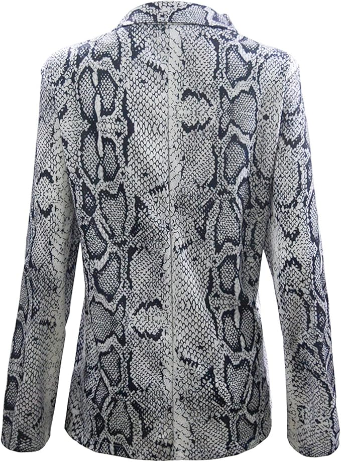 Levoire | Blazer Élégant Avec Devant Ouvert Et Motif En Serpent XL