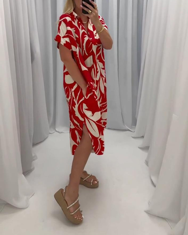 Levoire | Robe Décontractée Avec Impression Contrastée