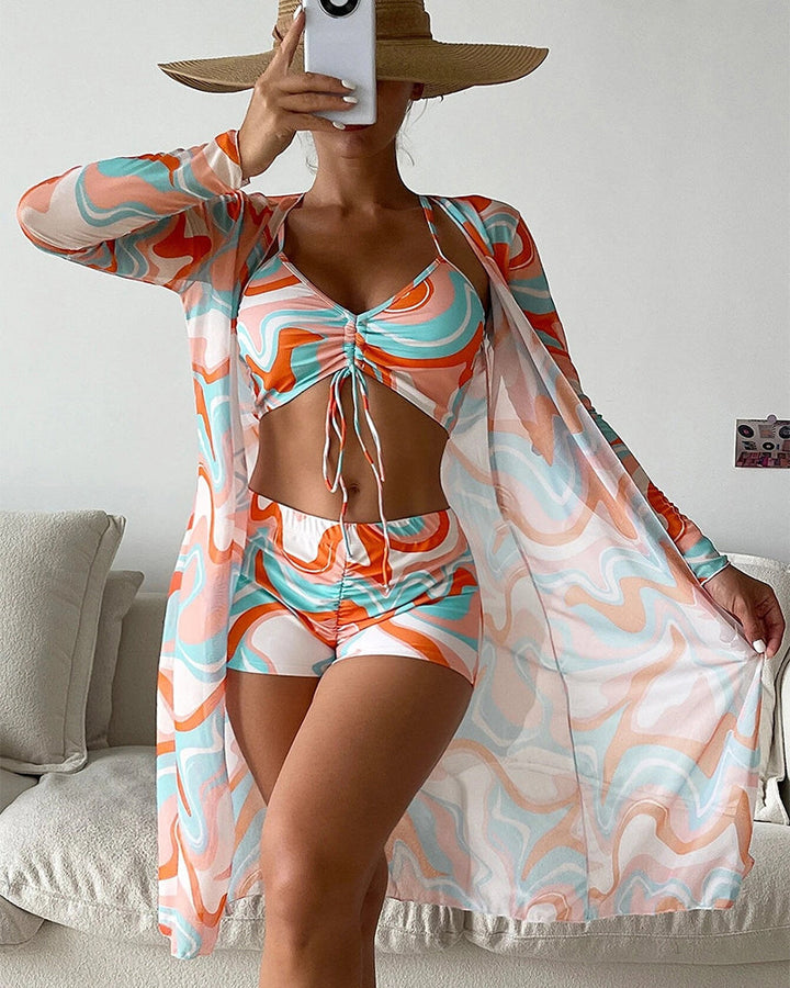Levoire | Maillot de bain bikini trois pièces Orange