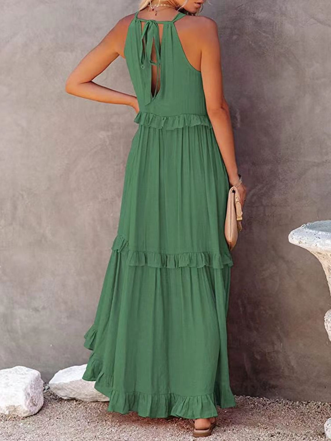 Levoire | Robe maxi sans bretelles avec volants