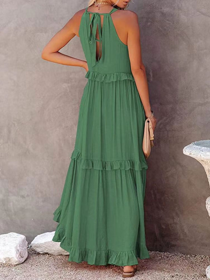 Levoire | Robe maxi sans bretelles avec volants