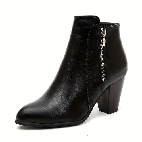 Levoire | Bottes À Cheville À Bout Rond Et À Talon Épais