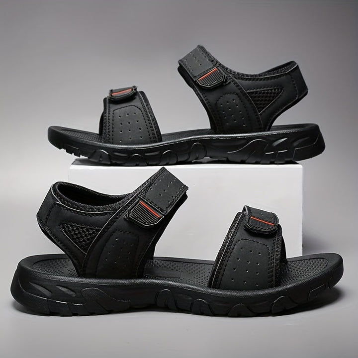 Levoire | Sandales Confortables Pour Hommes Avec Bride Réglable 2103 Noir