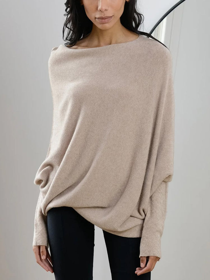 Levoire | Pull En Cachemire À Épaules Dénudées Pour Femmes abricot Une taille