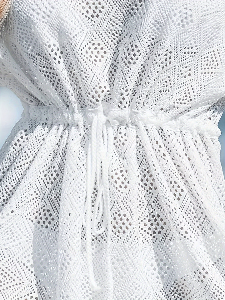 Levoire | Robe blanche avec cordon de serrage