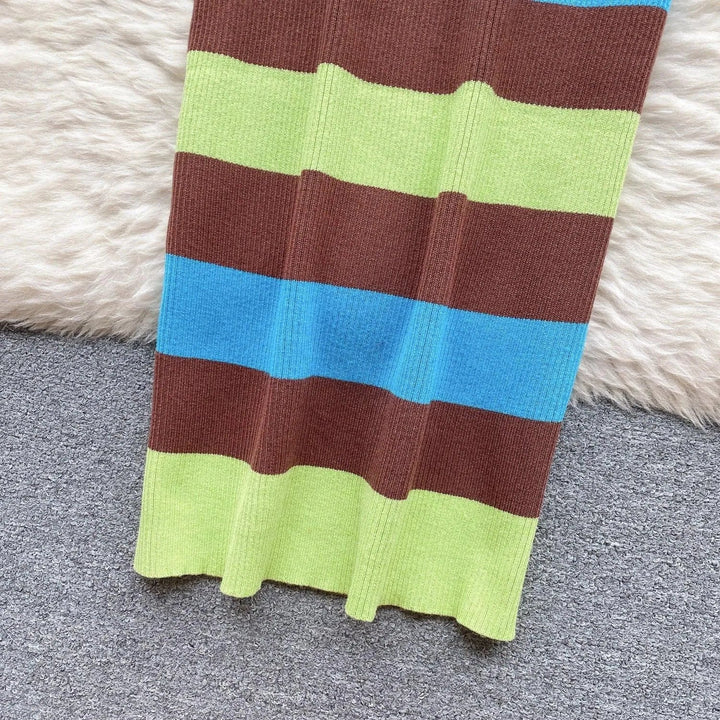Levoire | Robe en rib pour femmes en couleurs mélangées