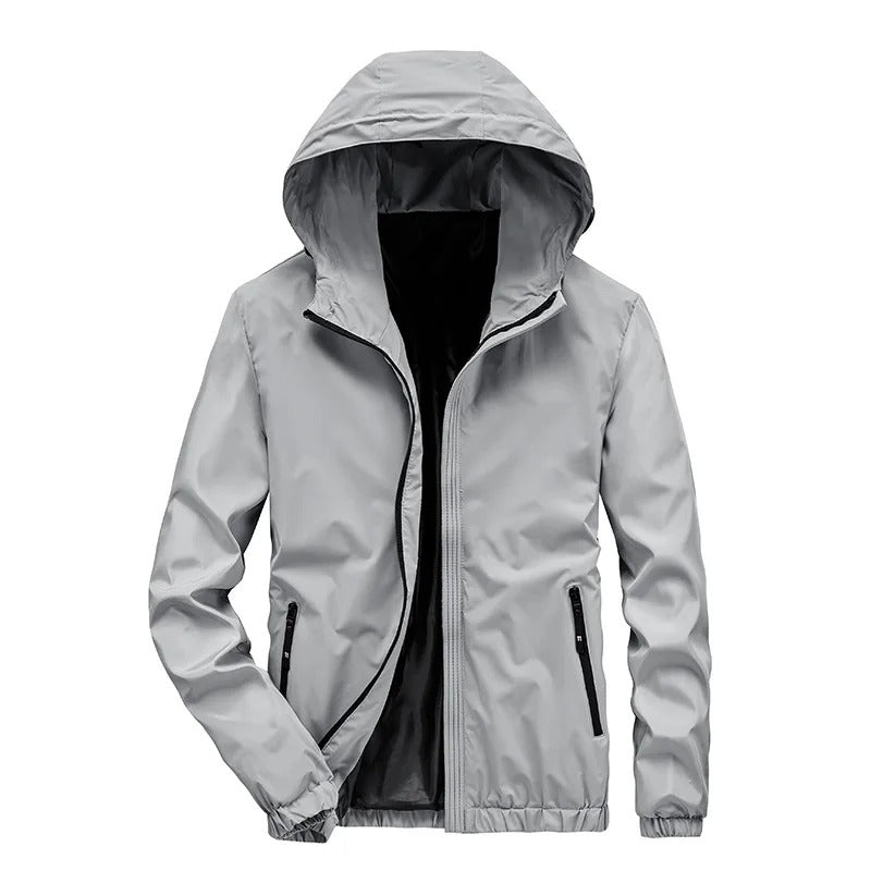 Levoire | Veste D'Automne Avec Capuche Gris