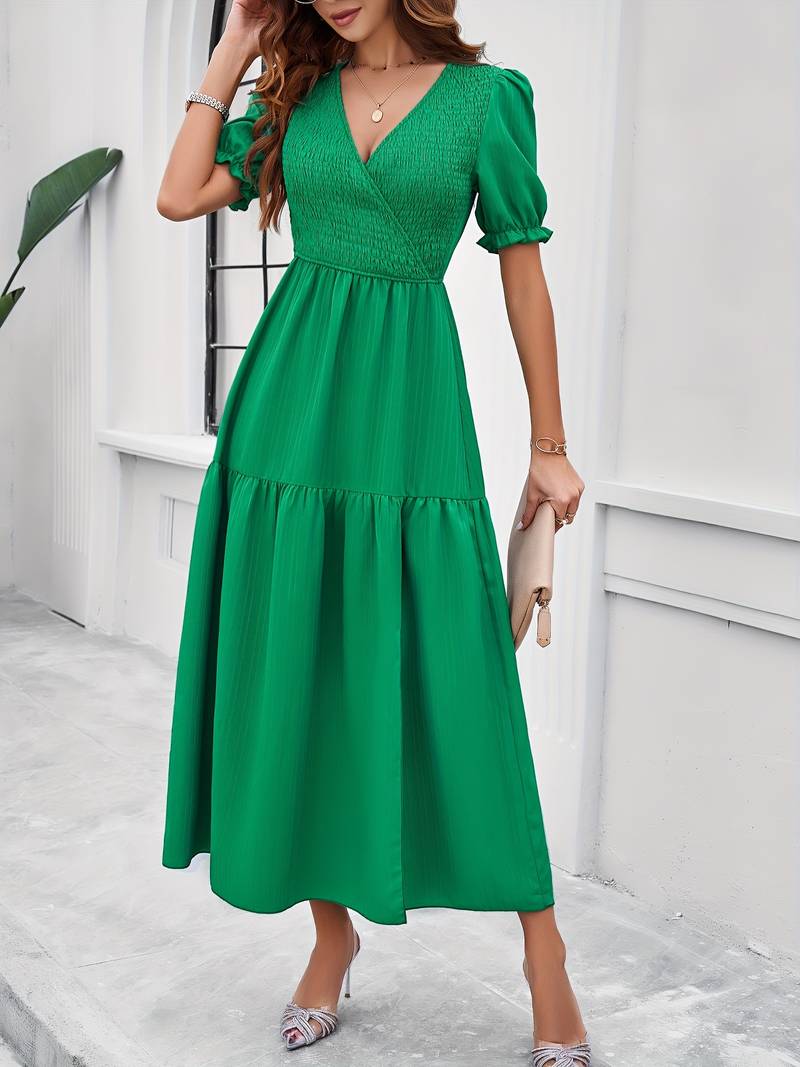 Levoire | Robe Froncée Avec Décolleté En V Et Ourlet Fendu