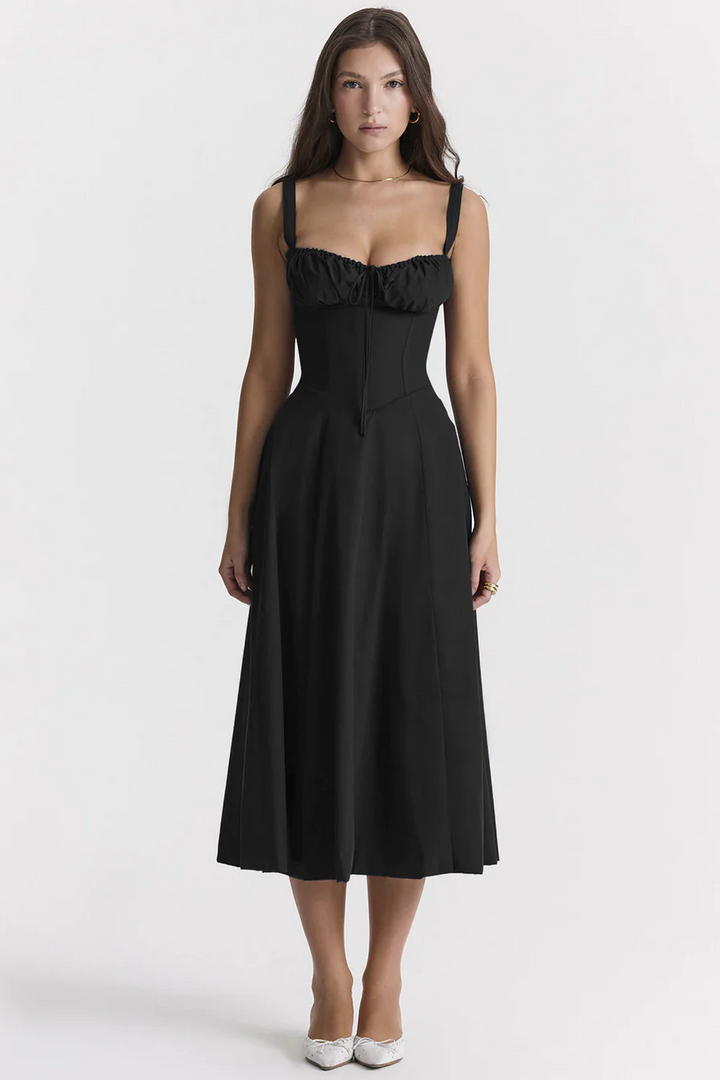 Levoire | pour femme bustier florale taille-réduite Midriff Noir