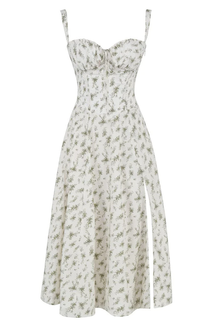 Levoire | pour femme bustier florale taille-réduite Midriff Impression verte