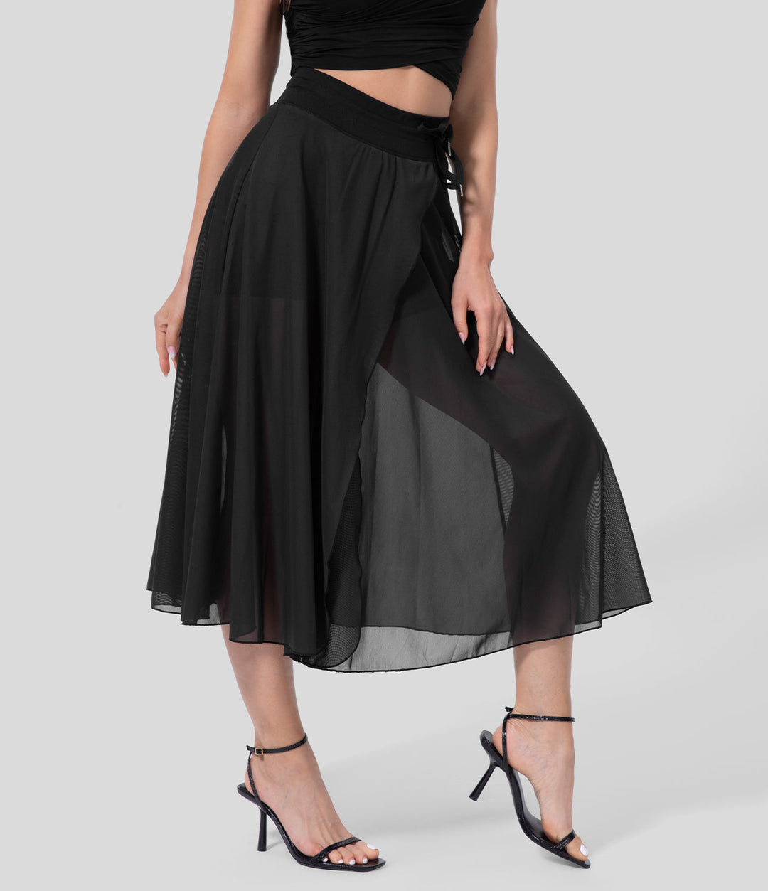 Levoire | Jupe Midi 2-En-1 Taille Haute