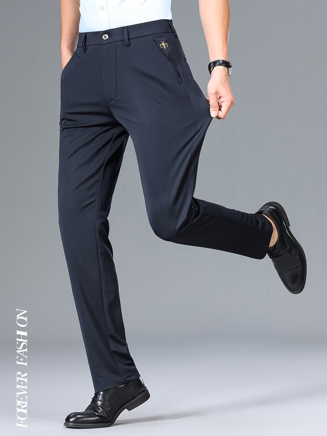 Levoire | Pantalons De Costume Stretch Pour Hommes Avec Motifs Animaux bleu royal