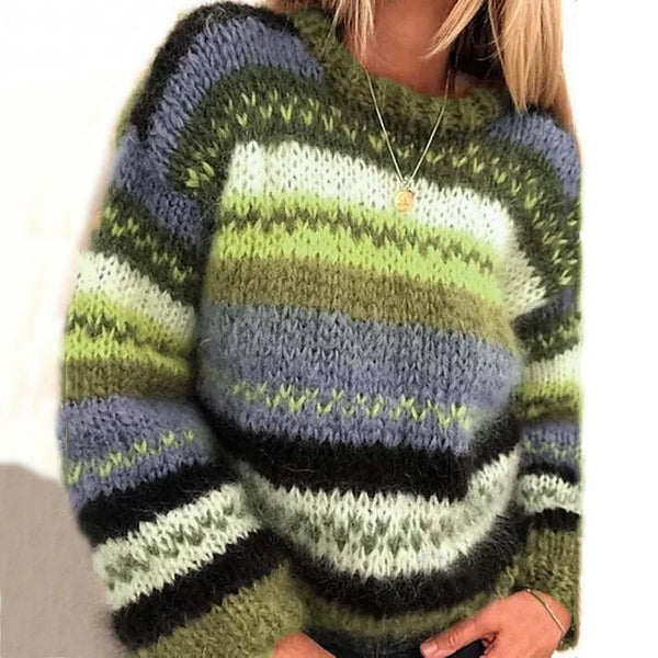 Levoire | Pull Jacquard Coloré Couleur verte