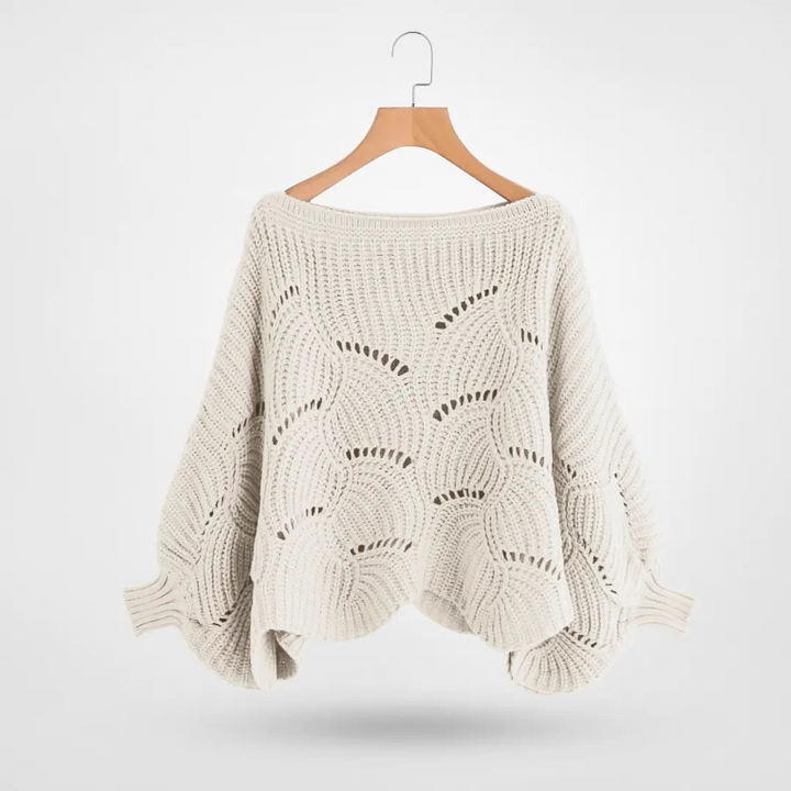 Levoire | Chemise D'Entrée En Tricot Lâche Avec Manteau À Drapeau Beige