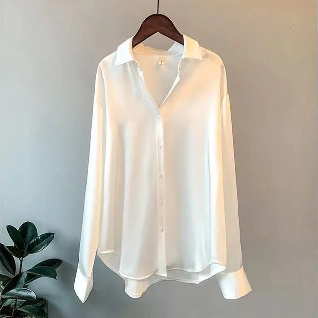 Levoire | Chemisier satiné pour femmes Blanc