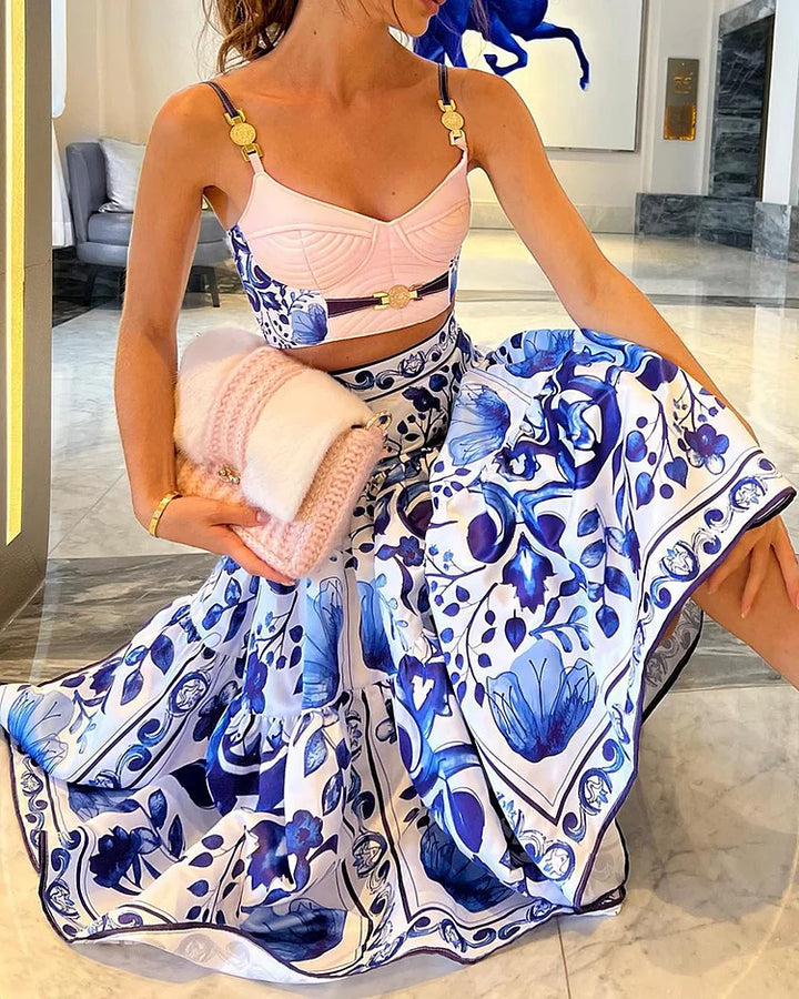 Levoire | Ensemble De Motifs Floraux Élégant Bleu (Presque Épuisé)