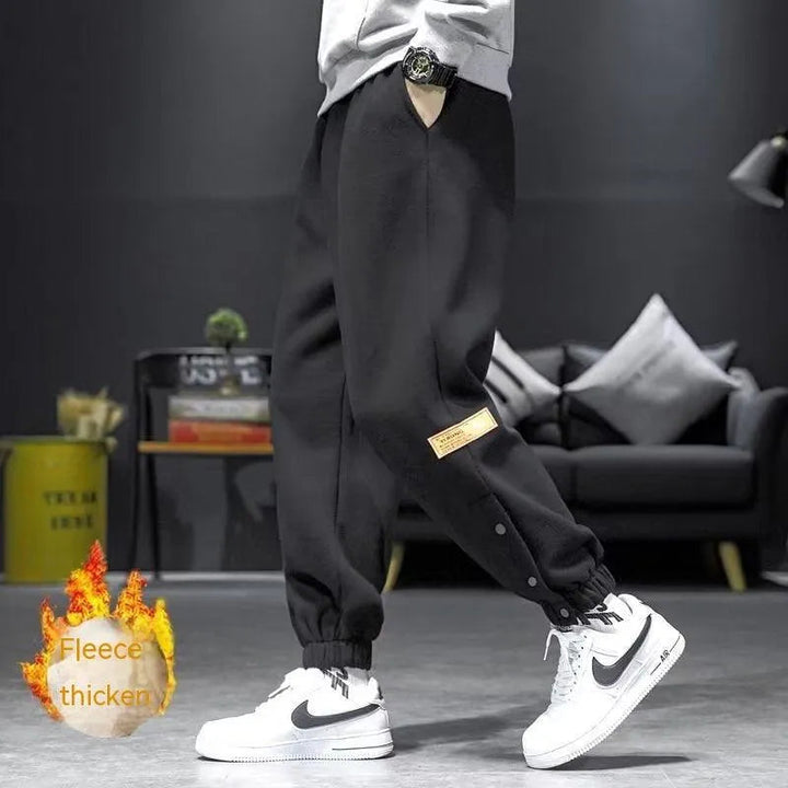 Levoire | Pantalon de loisirs doublé en velours Samet Noir