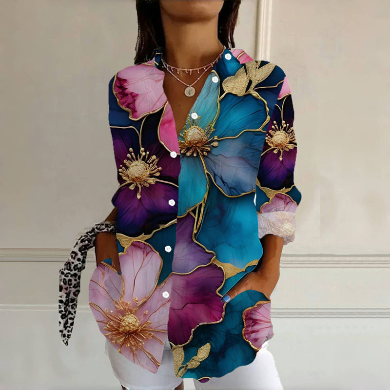 Levoire | Chemisier À Imprimé Floral Vintage Multicolore