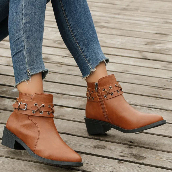 Levoire | Bottes De Vin À Tige Basse À Bout Rond Pour Femmes