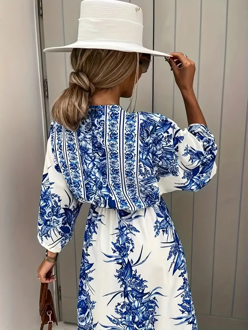Levoire | Robe Ample Et Fendue Avec Imprimé Floral