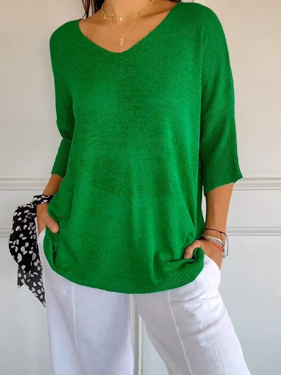 Levoire | Haut confortable à décolleté en V Vert