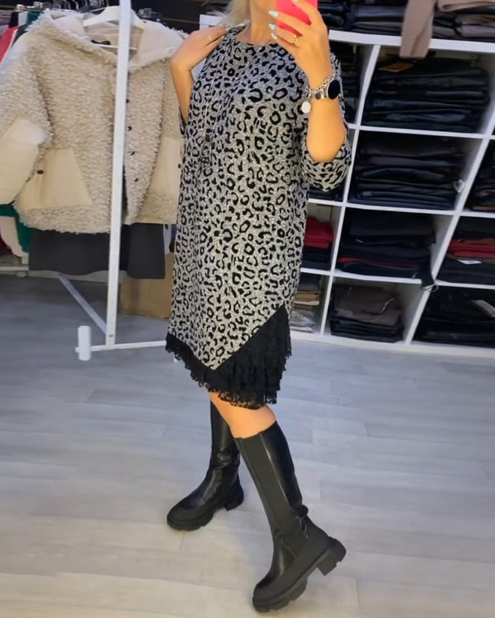 Levoire | Robe Midi Léopard Élégante