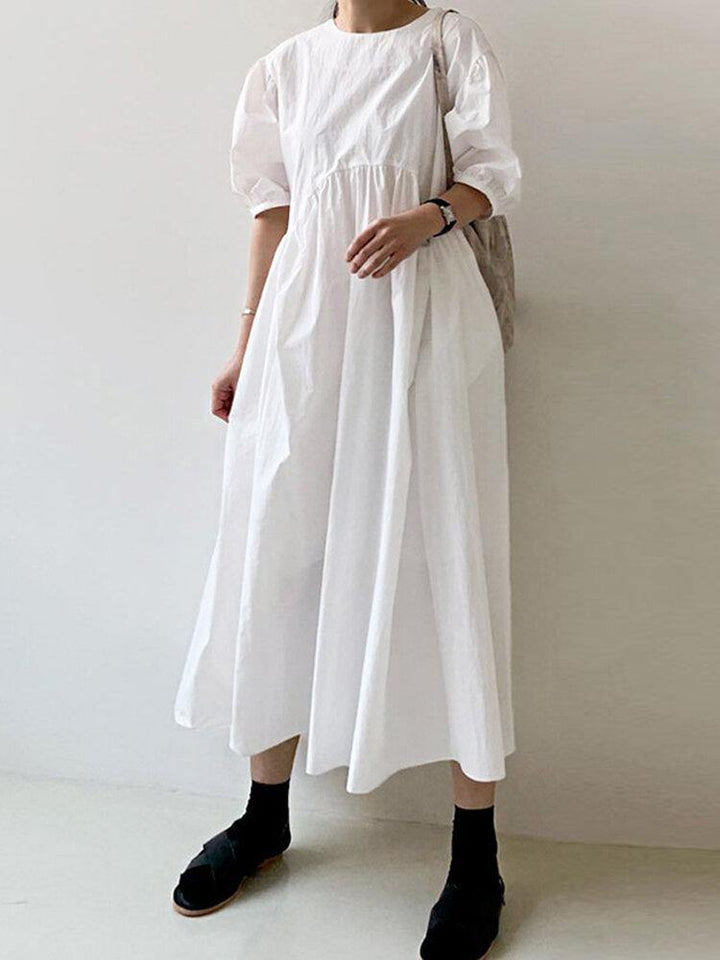 Levoire | Robe rentou à manches bouffantes Blanc