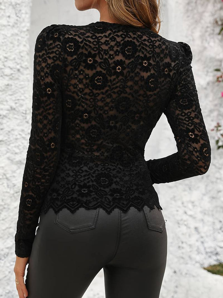 Levoire | Blouse Dentelle Manches Longues