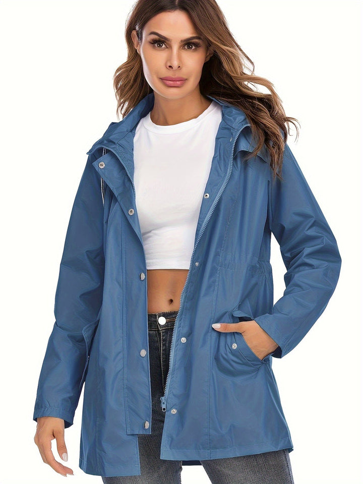 Levoire | Veste Mi-Longue Imperméable Avec Capuche Et Fermeture Éclair
