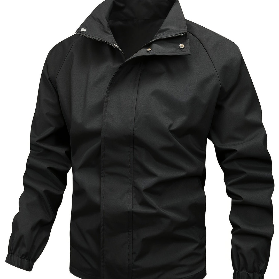 Levoire | Veste Homme Noire Avec Col Montant Noir