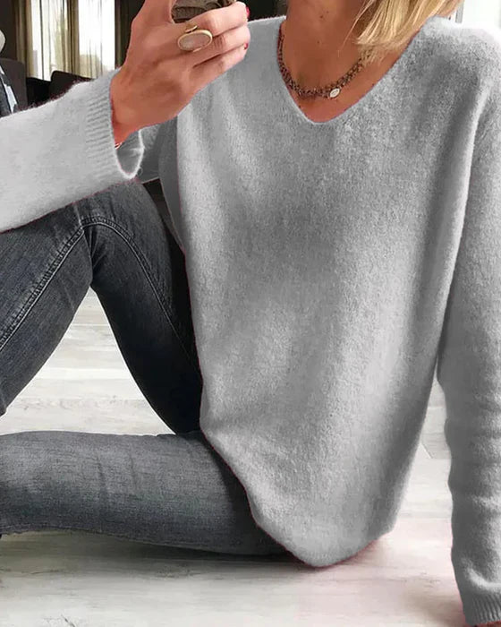 Levoire | Pull À Manches Longues Uni Gris
