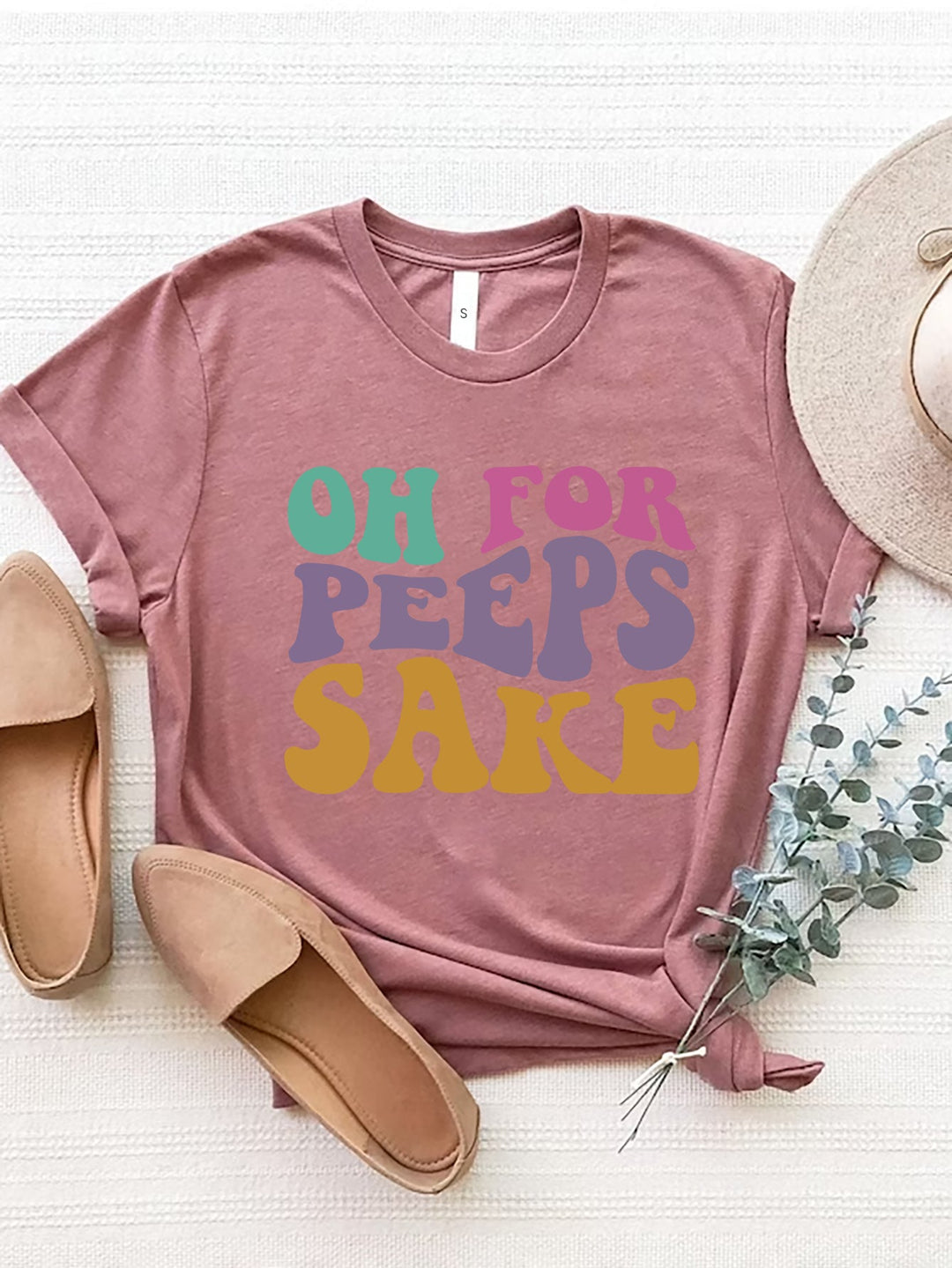Levoire | OH FOR THE WORLD T-shirt col rond Poussière Rose Clair