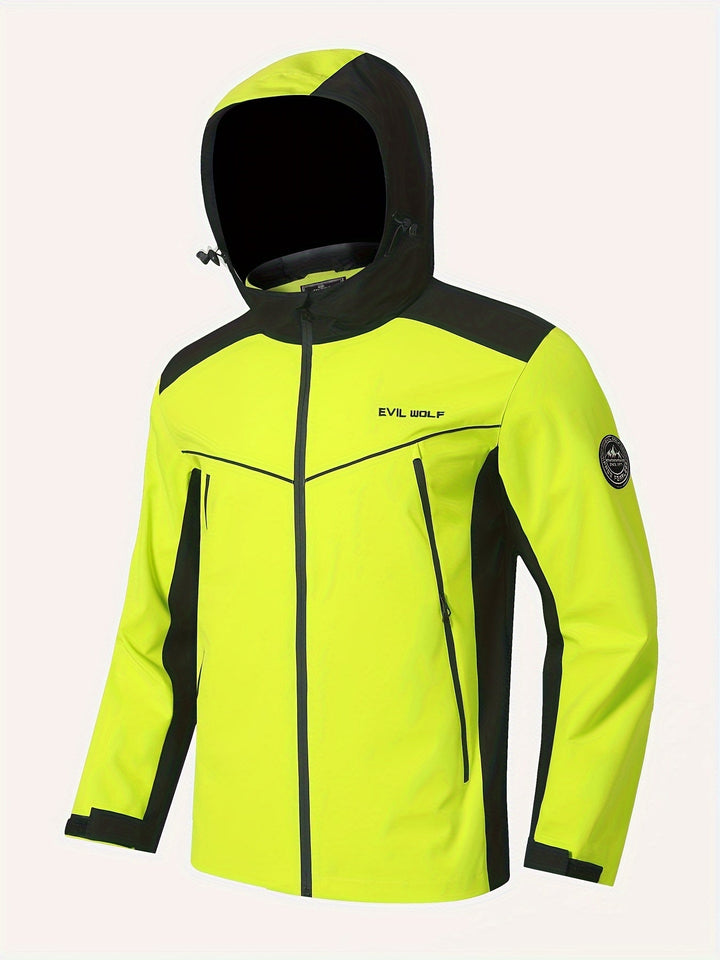 Levoire | Veste De Pluie Rayée Imperméable Pour Hommes Avec Capuche