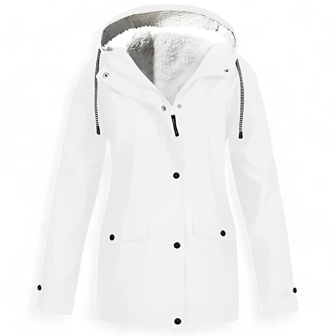 Levoire | Fleecegeftterter Manteau De Pluie Blanc