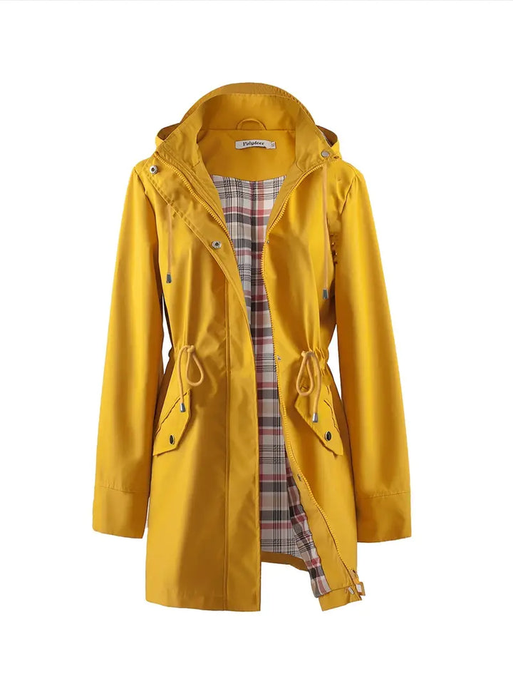 Levoire | Veste De Pluie Décontractée Avec Capuche Jaune